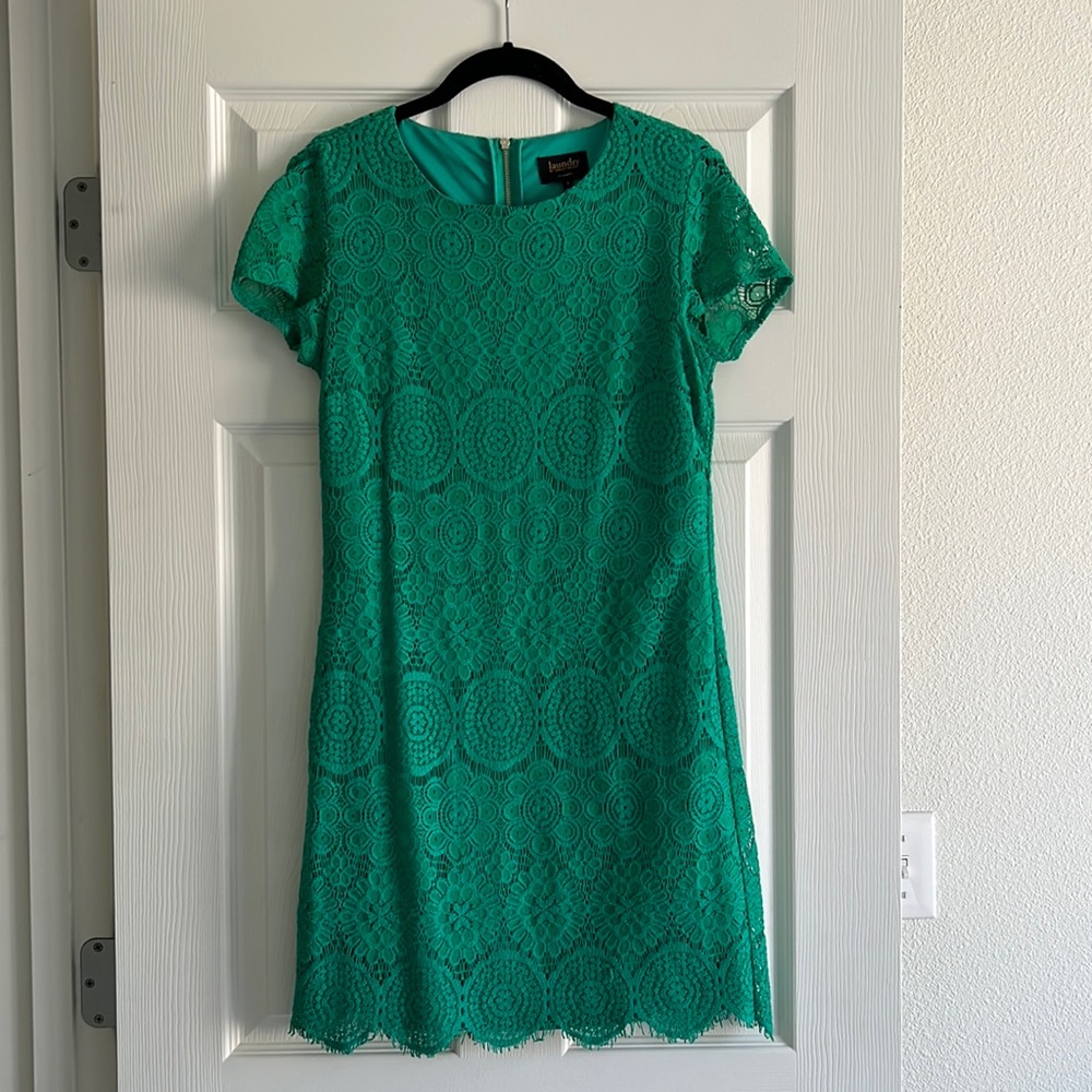 Green cocktail dress